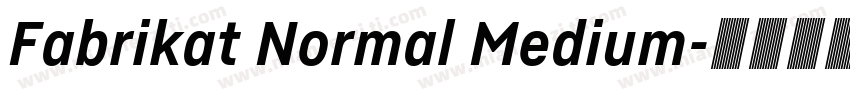 Fabrikat Normal Medium字体转换